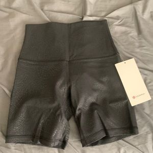 Grey/a black print Lululemon Align Short 6”